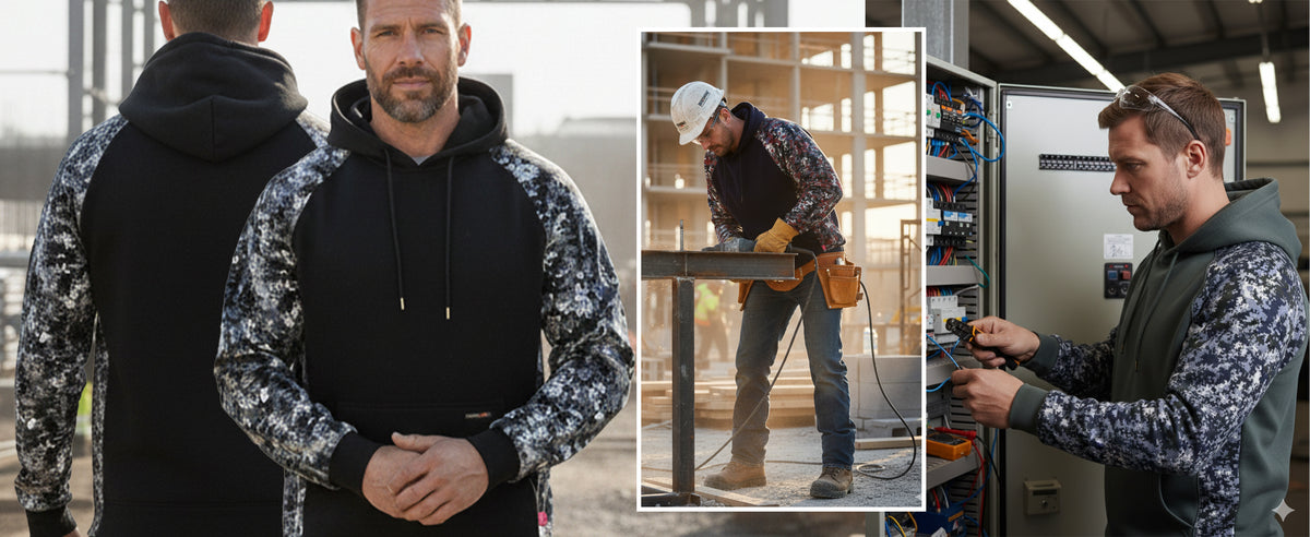 12oz Heavyweight Cotton Fleece Pullover Camouflag FR Hooded Sweatshirts-9431C