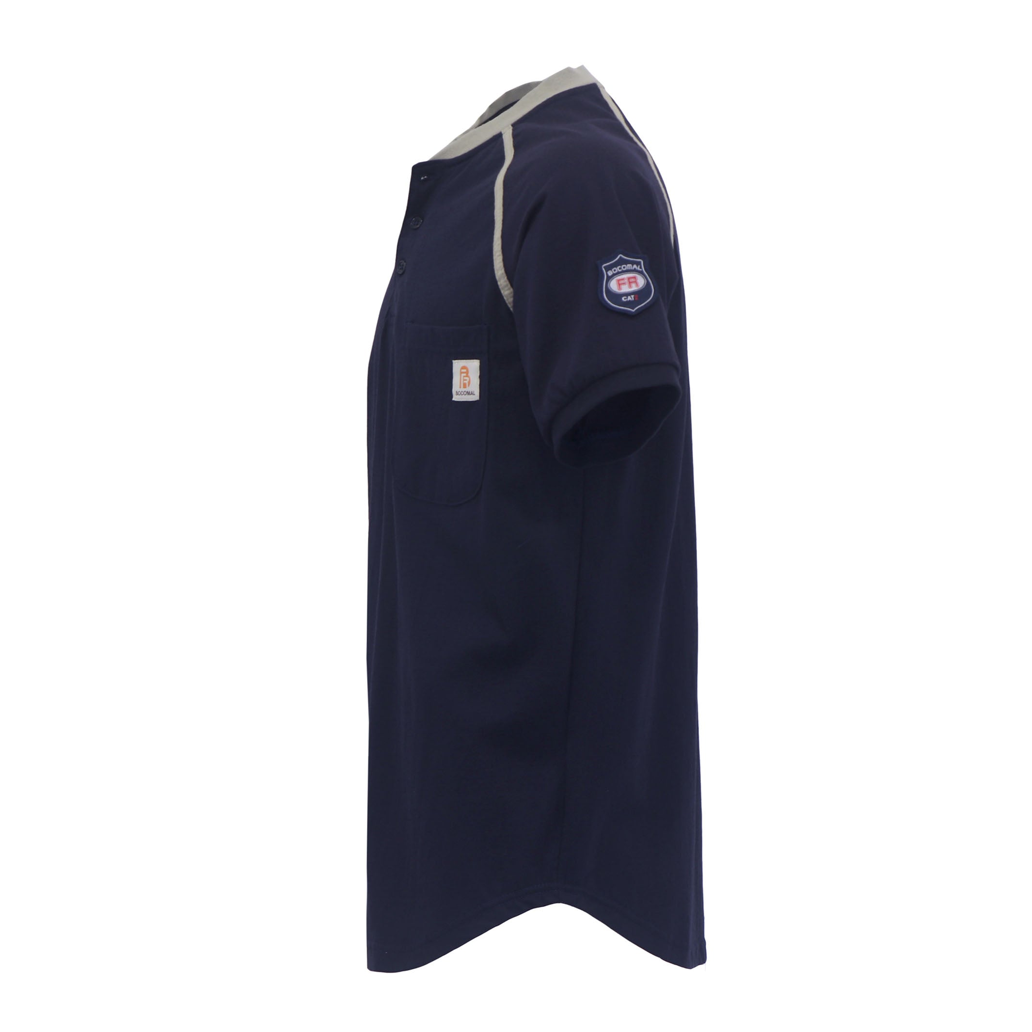 5.5OZ Button Pullover Short Sleeve T-Shirts-4008