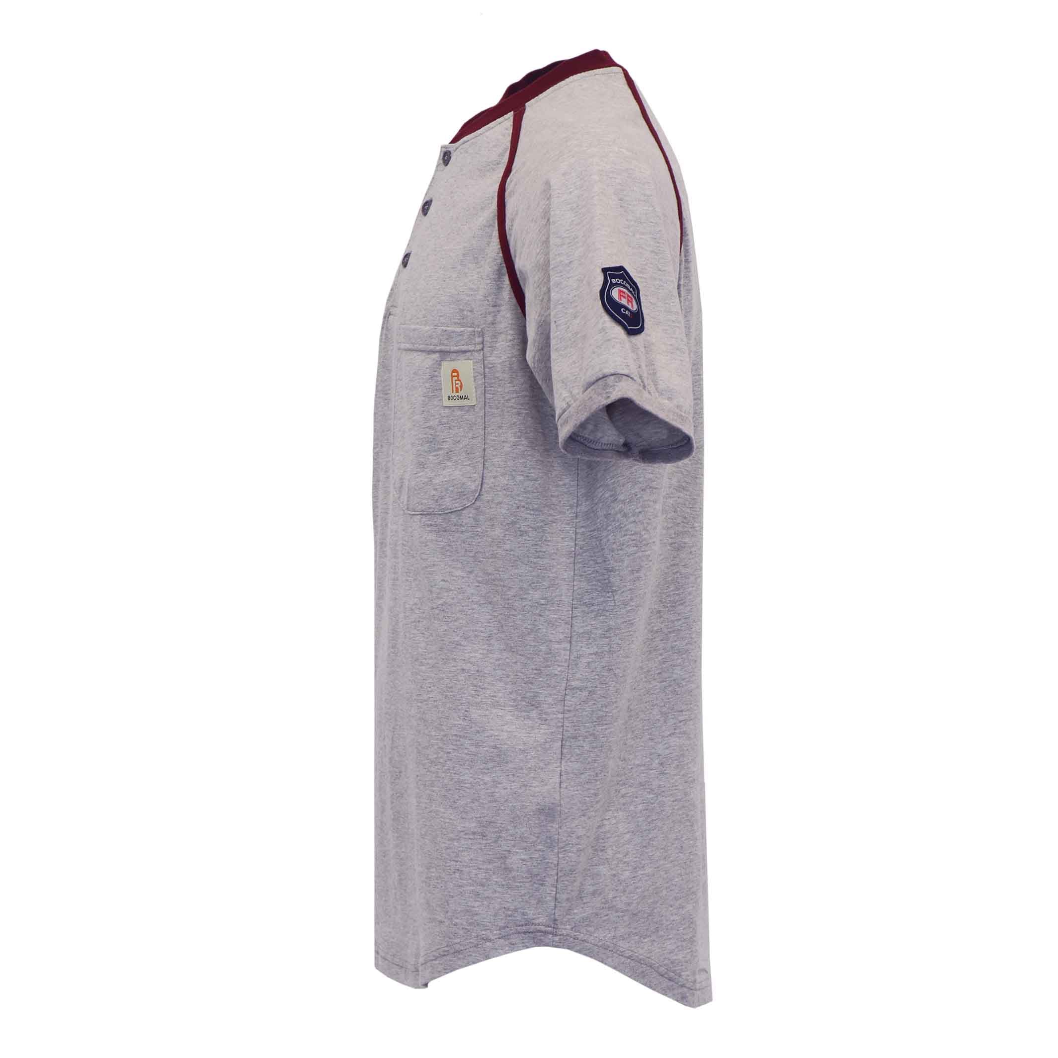 5.5OZ Button Pullover Short Sleeve T-Shirts-4008