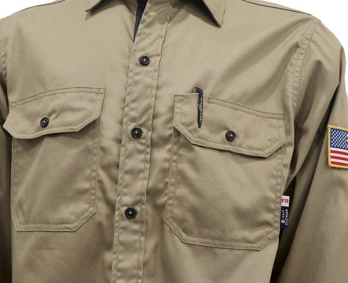 6.5OZ Solid Color Shirt With Water & Oil Repellent Finish-5307