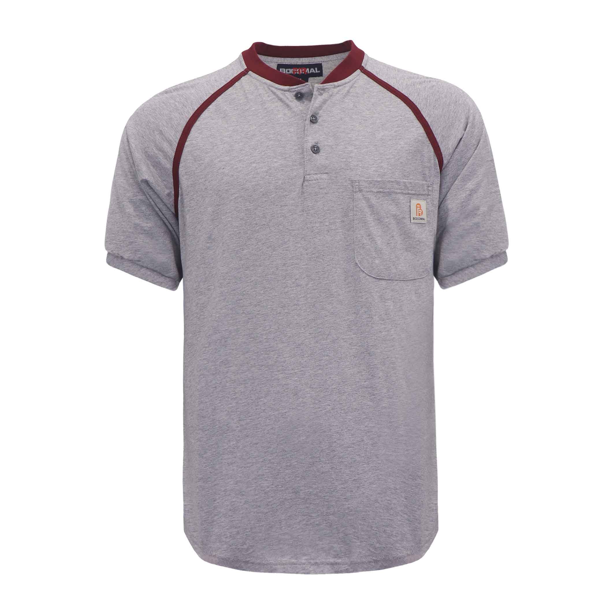 5.5OZ Button Pullover Short Sleeve T-Shirts-4008