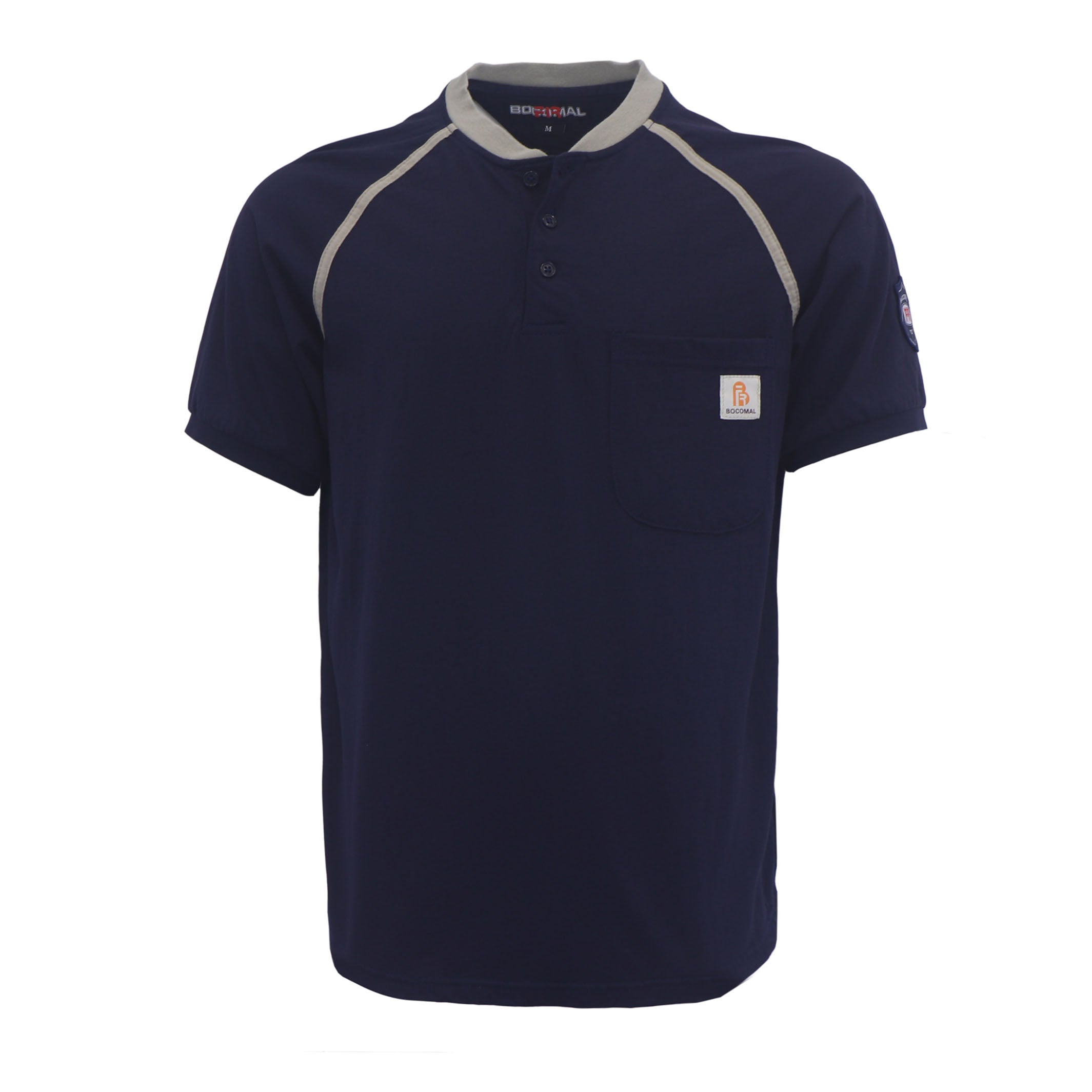 5.5OZ Button Pullover Short Sleeve T-Shirts-4008