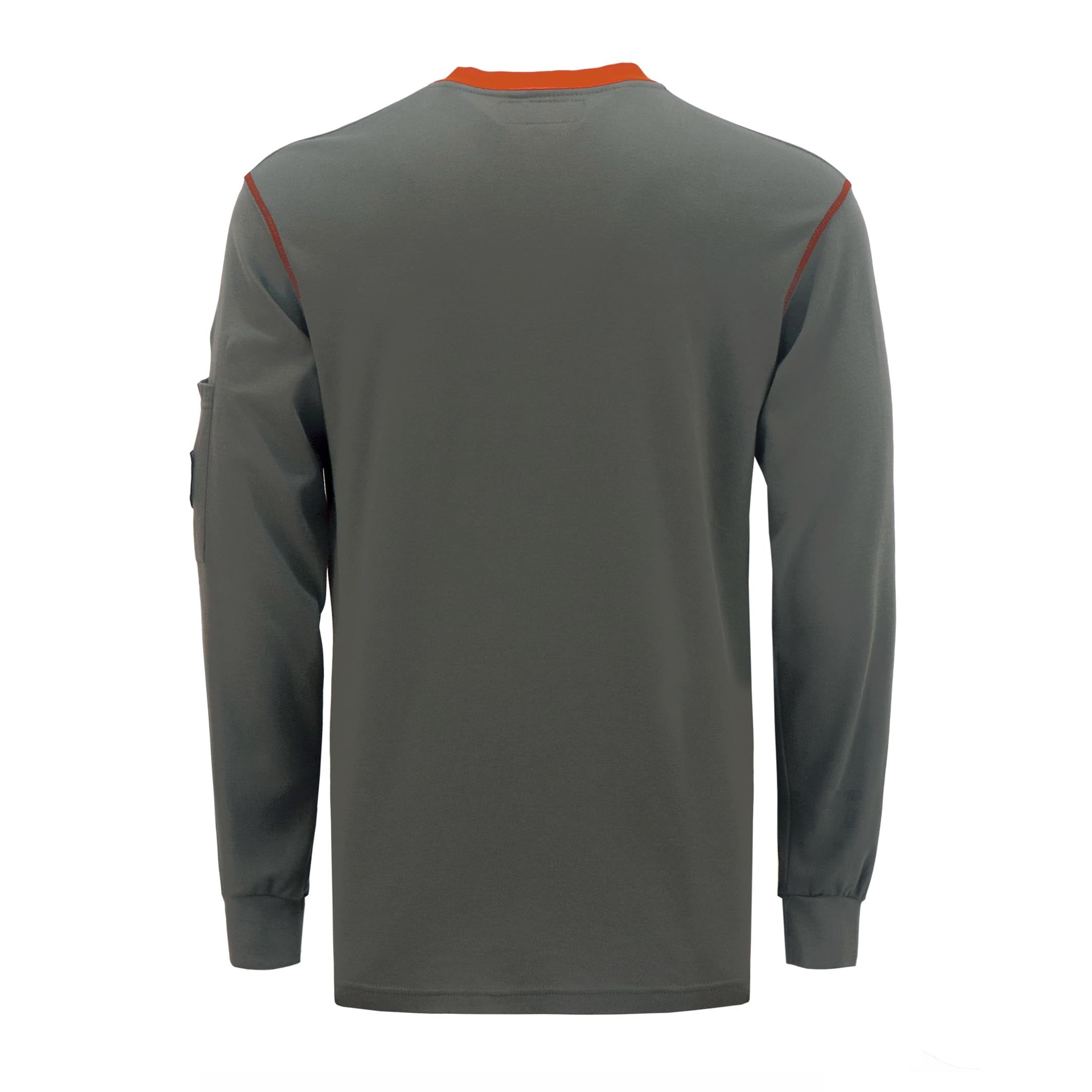 5.5OZ Button Pullover T-Shirts /Contrast Neck Trim-3208-2