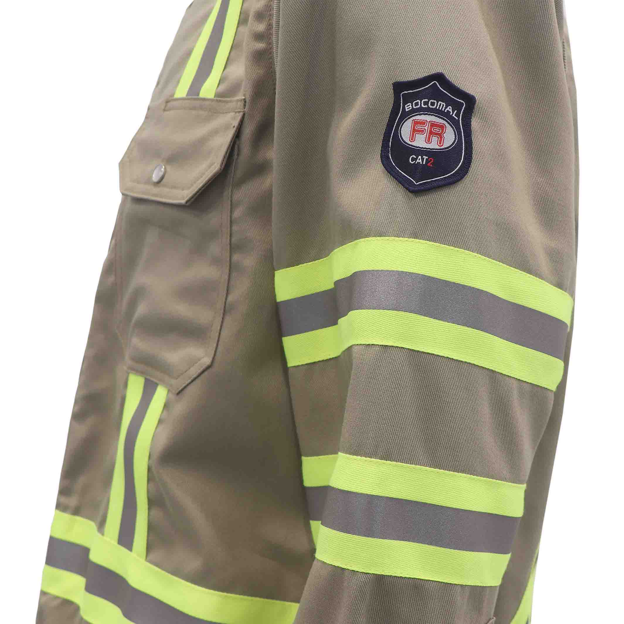 7.5OZ FR Hi Vis Reflective Shirts with Pearl Snap/Type O CLASS 1-0802